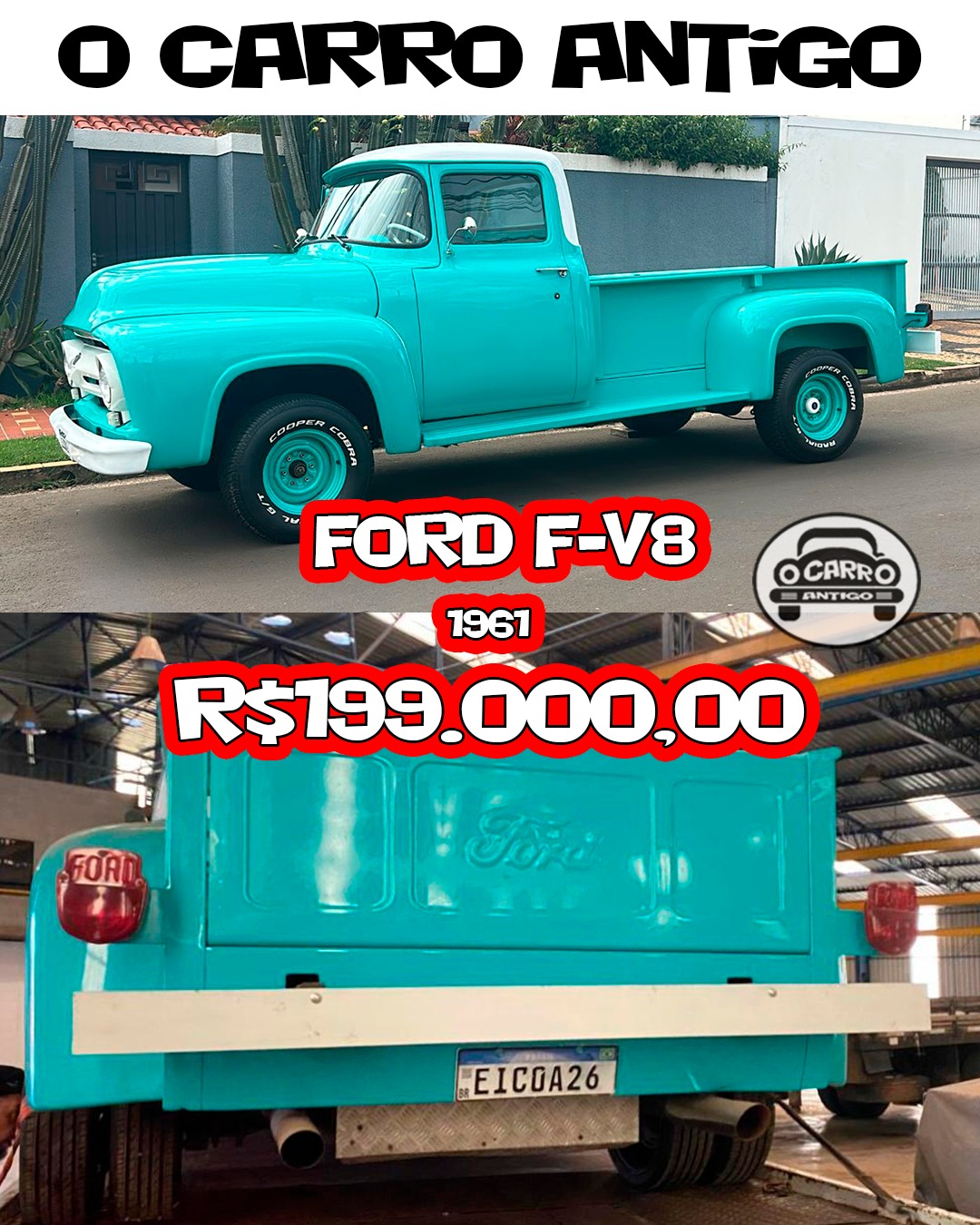 Ford F V8 1961 a venda em sao paulo