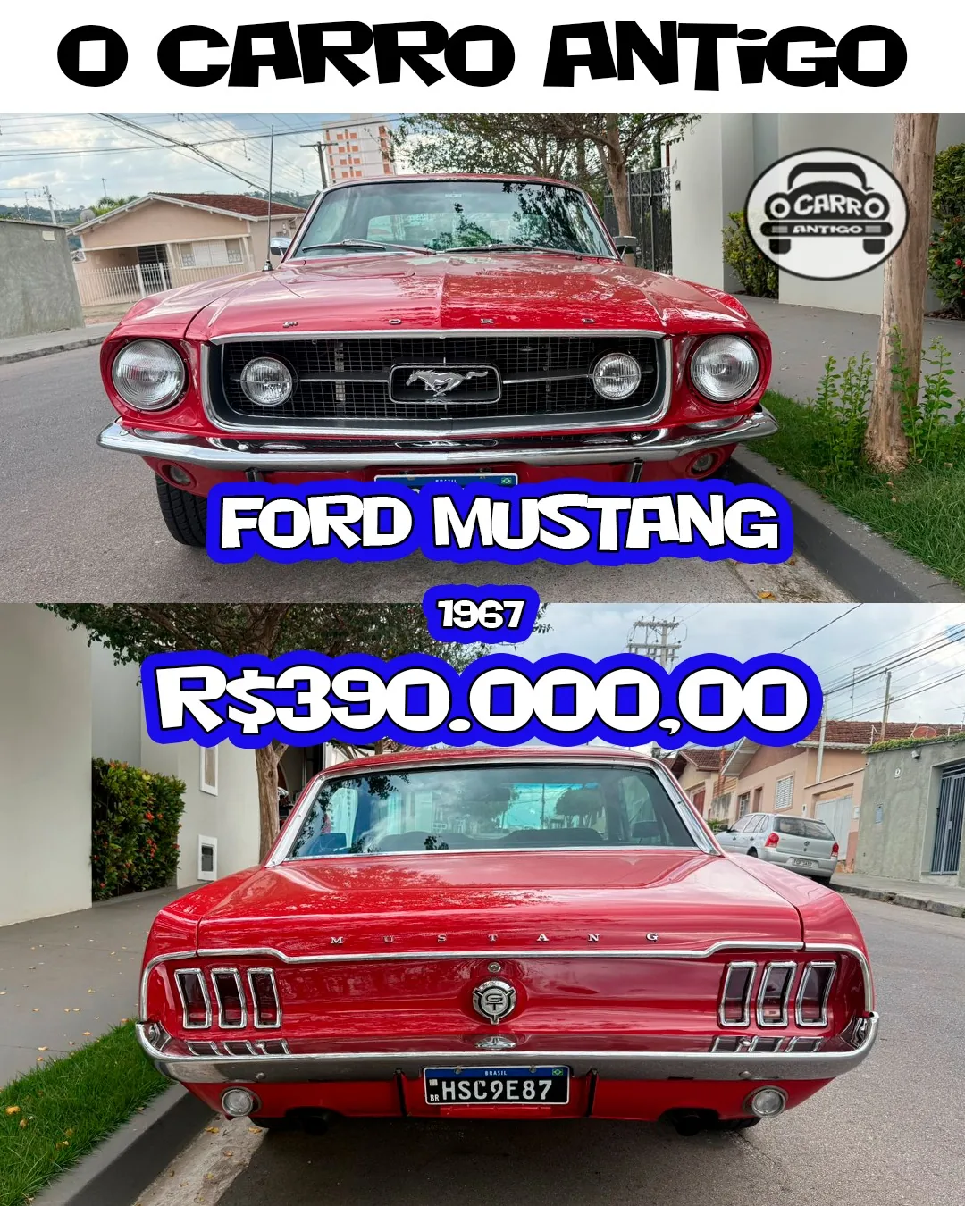 Ford Mustang 1967 a venda em Localizao: So Jos do Rio Pardo – SP
