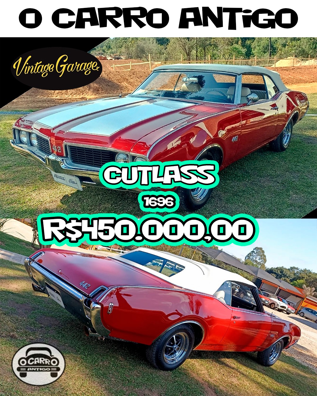 Cutlass Oldsmobile 442 Conversível 1969 a venda em 📍 Curitiba/PR
