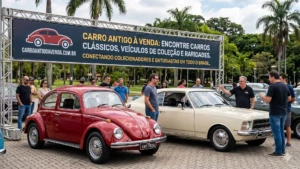 Carro antigo à venda em portal de anúncios com contato direto com proprietários e lojas associadas