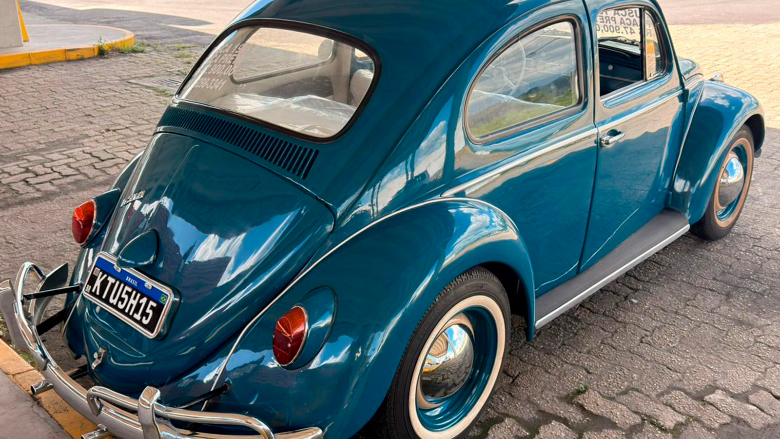 VW Fusca 1963 a venda - vista traseira e acabamento | Carro Antigo a Venda