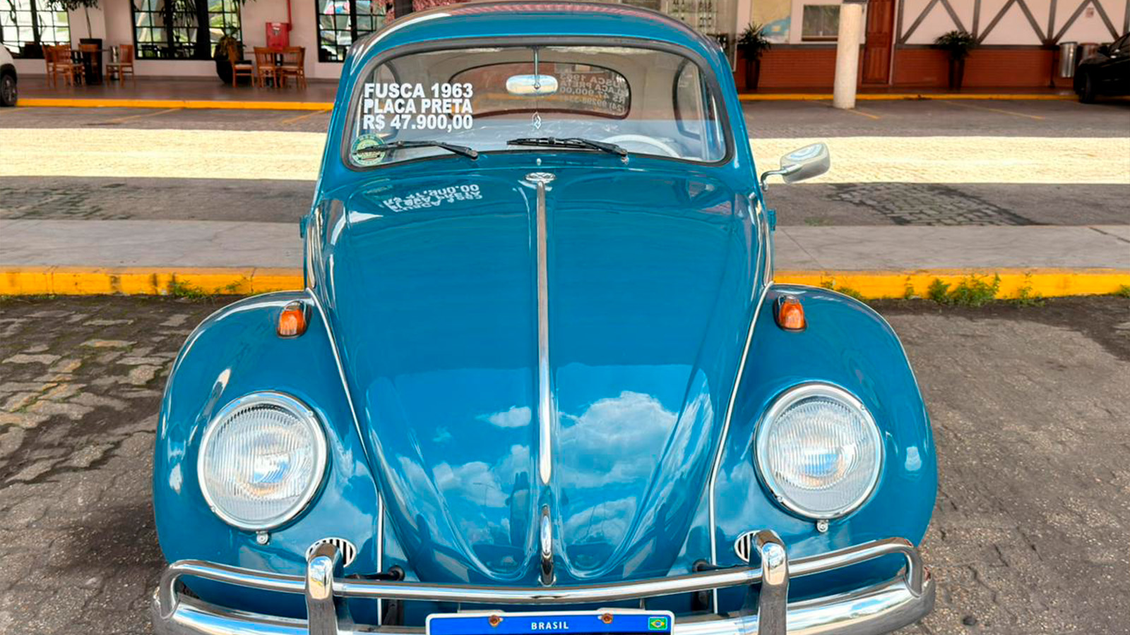 VW Fusca 1963 a venda - detalhe do carro antigo | Carro Antigo a Venda